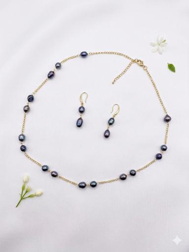 Hoop Earring Necklace Set